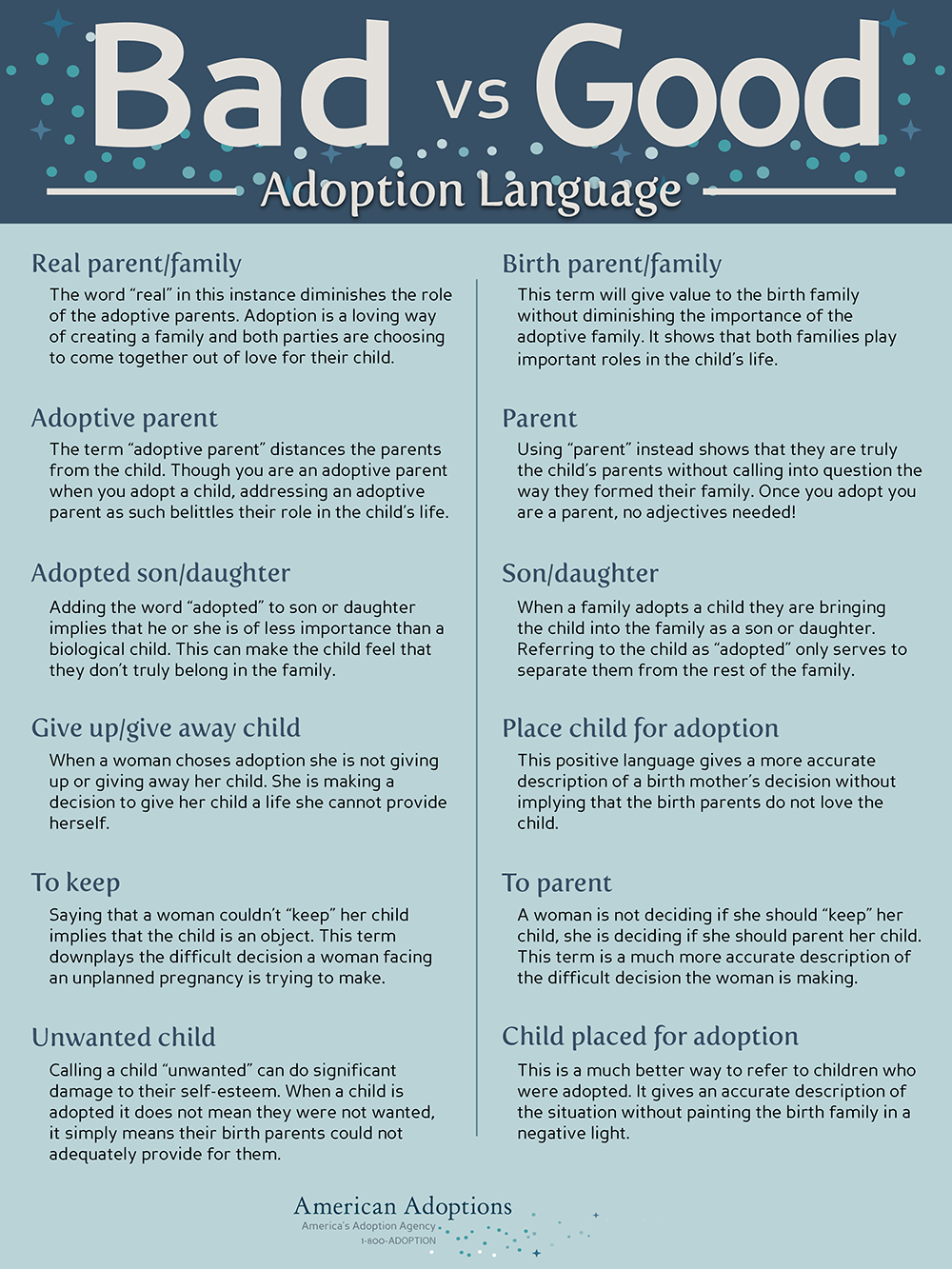 Adoption Language Infographic